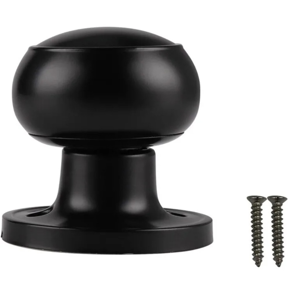 Probrico Dummy Door Knobs Flat Ball Black Interior Keyless NEW Non Turning